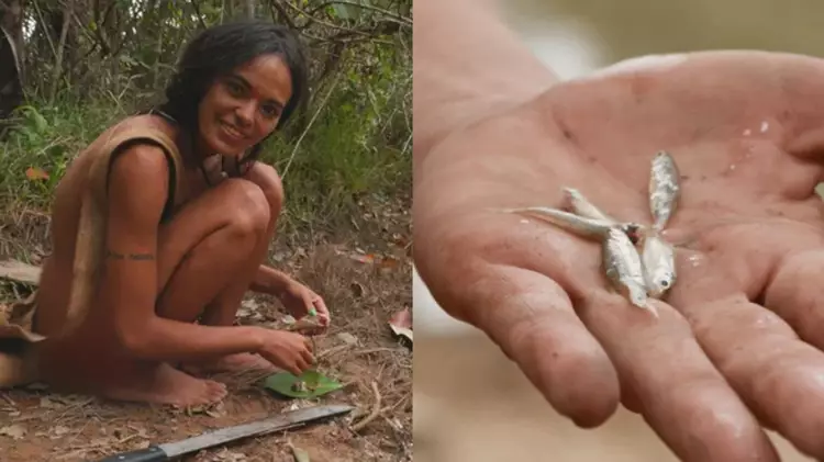 Marina Fukushima viraliza ao usar técnica inusitada de pesca em “Largados e Pelados”