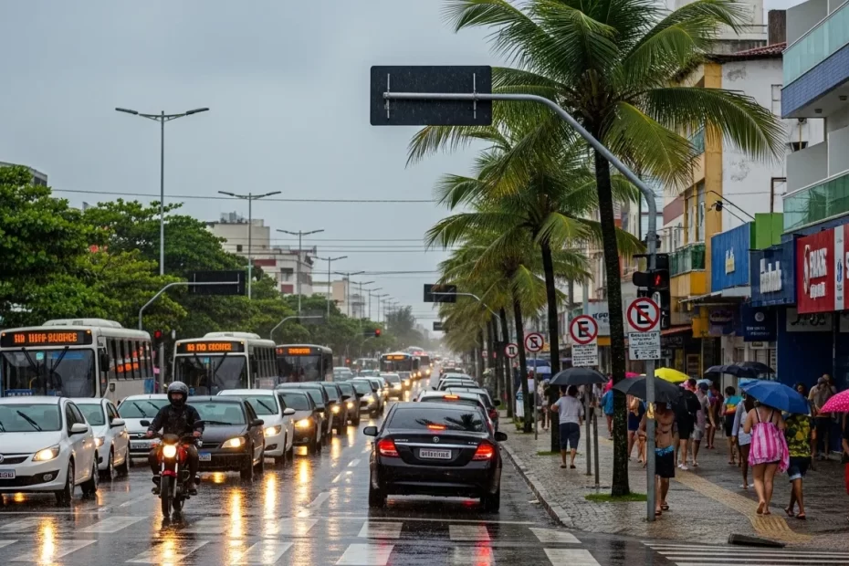 Situação do trânsito em Guarapari neste domingo (19)