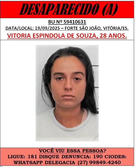 DEPD Pede Ajuda para Localizar Jovem Desaparecida em Vitória Engenheira de 28 Anos Sumiu no Morro do Romão