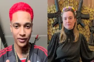 Deputada Júlia Zanatta é criticada por foto com arma e camiseta polêmica
