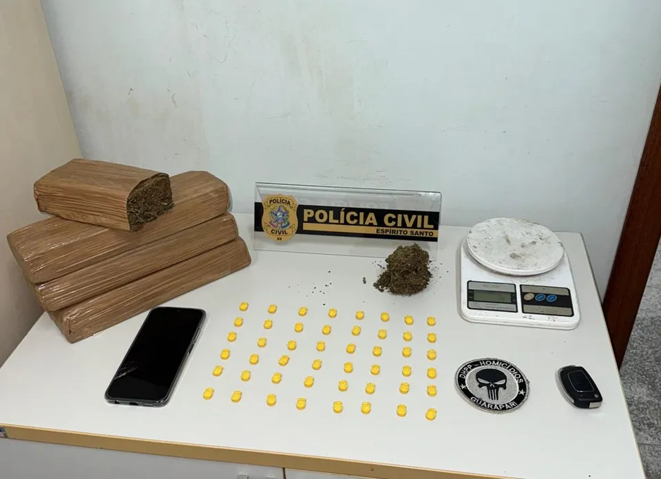 Operação conjunta resulta em três prisões por tráfico e falsificação em Guarapari