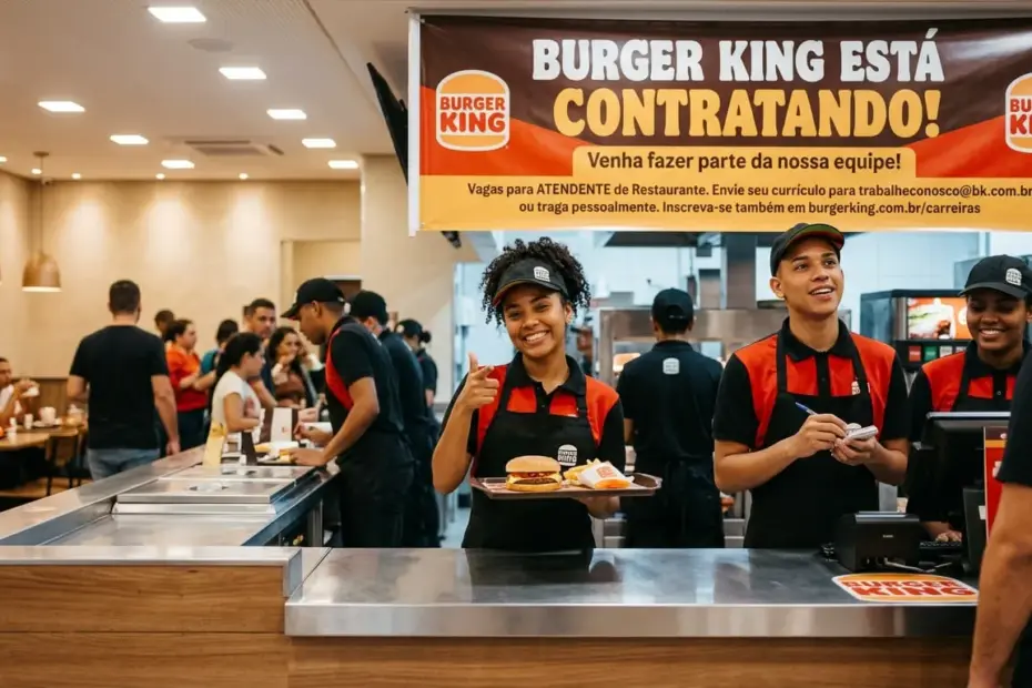 Vagas de Emprego em Guarapari Burger King seleciona Atendentes