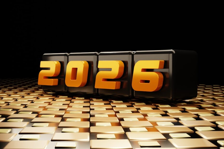 Curiosidades sobre 2026 — calendário futurista com destaques de eventos importantes