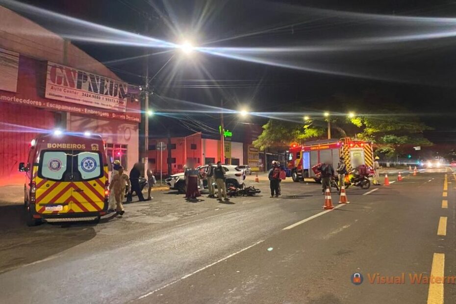 Acidente em Apucarana — motociclista ferido após colisão na Avenida Minas Gerais