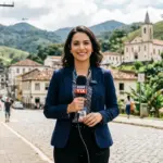 Gráfico meteorológico indicando a chegada da frente fria e chuva em Alfredo Chaves, como parte das Últimas notícias de Alfredo Chaves hoje.