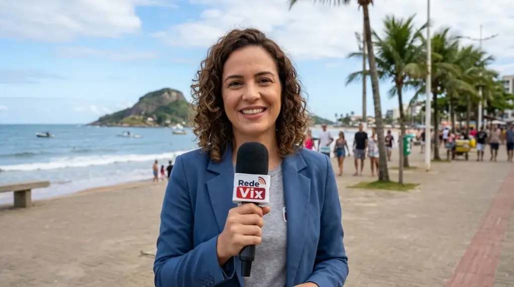 Montagem informativa com os destaques das Últimas notícias de Guarapari hoje, incluindo educação tecnológica e segurança.