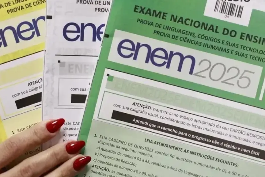 "Imagem de candidatos discutindo sobre a isenção do Enem, com destaque para informações sobre recursos até 15 de maio."