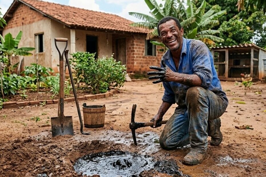 "Imagem de um terreno com poços de petróleo, simbolizando oportunidades e desafios na exploração de recursos naturais."