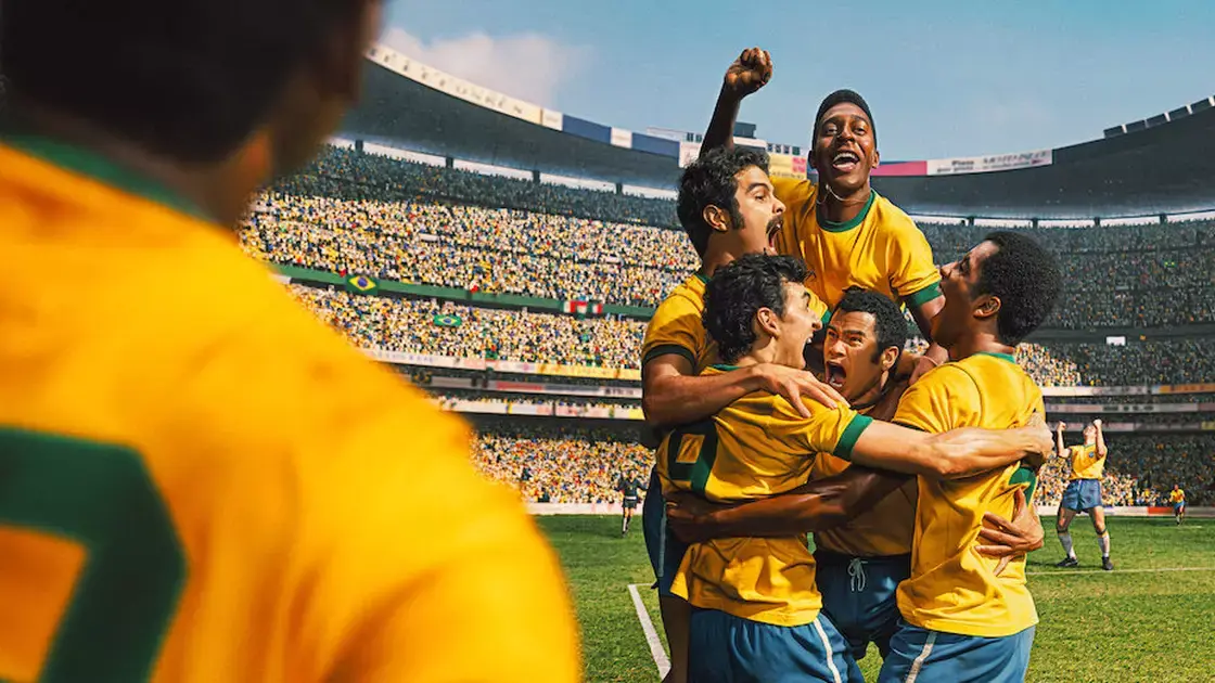 Imagem destacando as cinco novidades dos streamings, incluindo produções da Amazon Prime Video e Netflix.