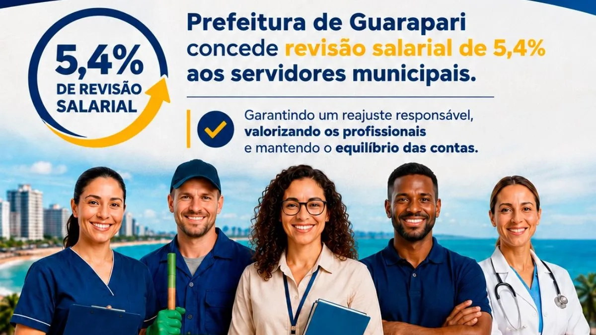 Leia mais sobre o artigo Prefeitura de Guarapari anuncia reajuste de 5,4% para servidores públicos e garante pagamento retroativo