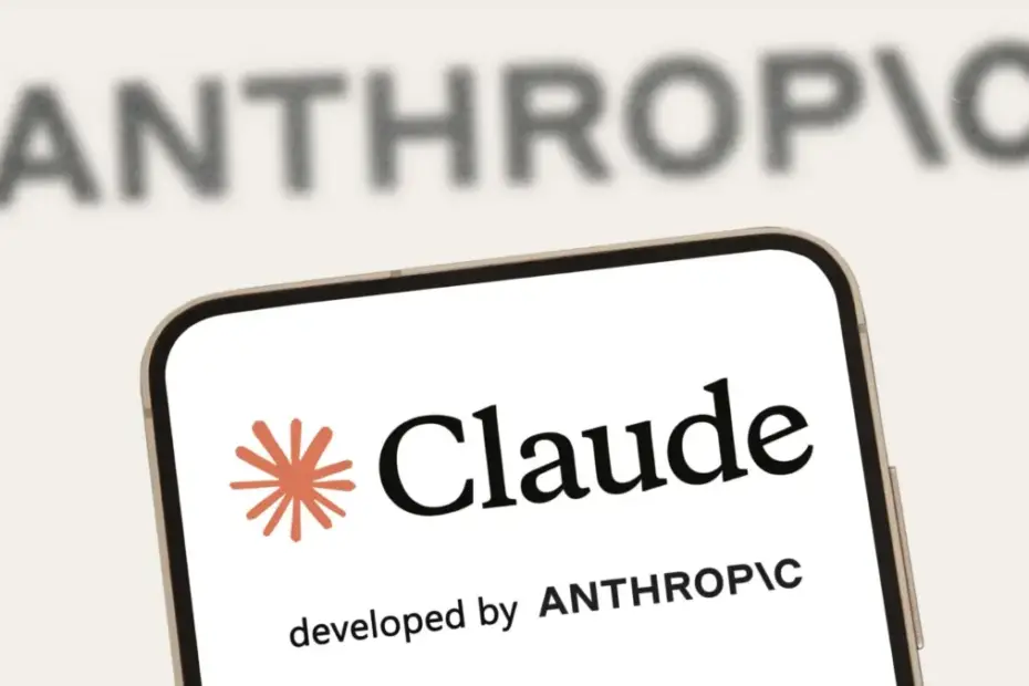 Claude Fable 5 da Anthropic em tela de computador com gráficos e dados sobre inteligência artificial.