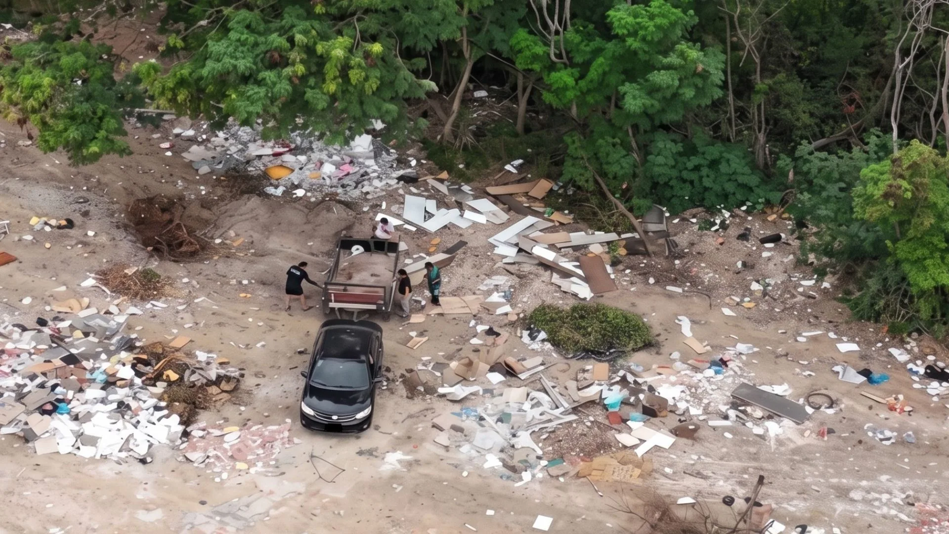 Drones da Prefeitura da Serra sobrevoam área urbana para identificar e multar descarte irregular de lixo.