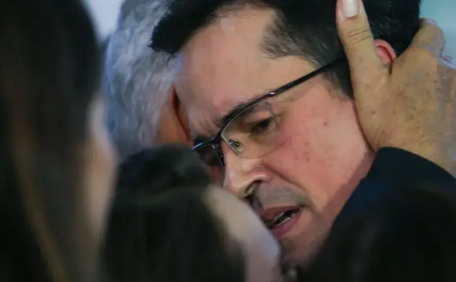 Flávio Dino, ministro do STF, durante coletiva de imprensa sobre a anulação da decisão do TRE-PR sobre Deltan Dallagnol.