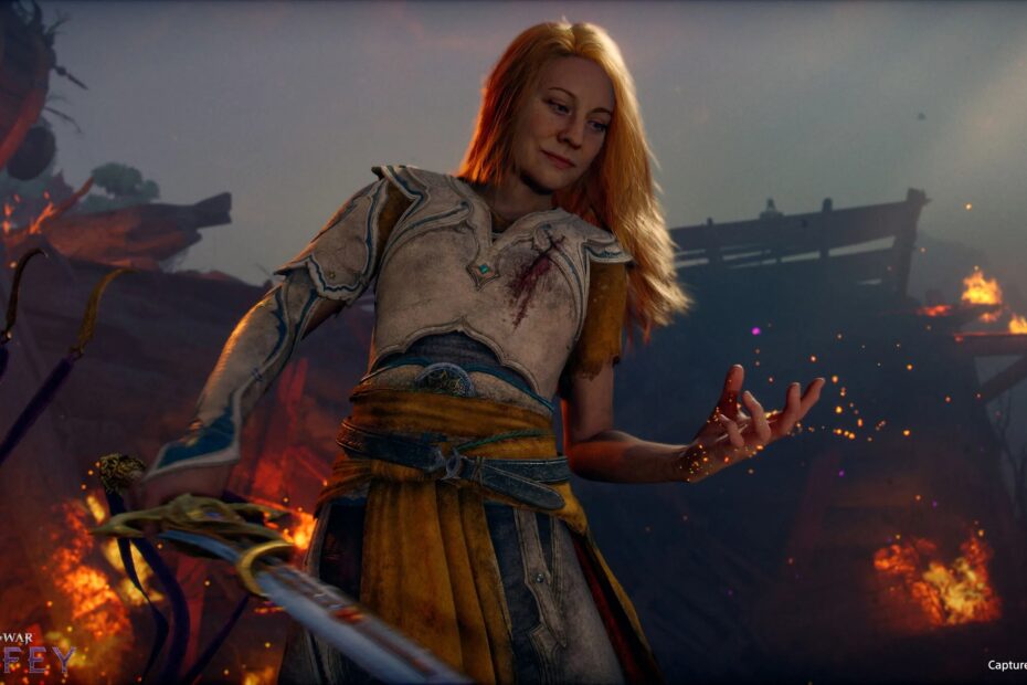 Laufey, protagonista do novo jogo "God of War Laufey", aparece em cena de ação intensa no trailer revelado pela Santa Monica.