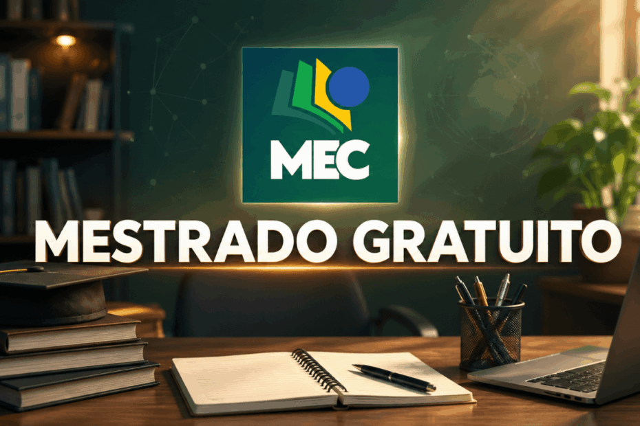 MEC anuncia continuidade de cursos de mestrado gratuito em 2026 através do Portal Formação com editais e vagas disponíveis.