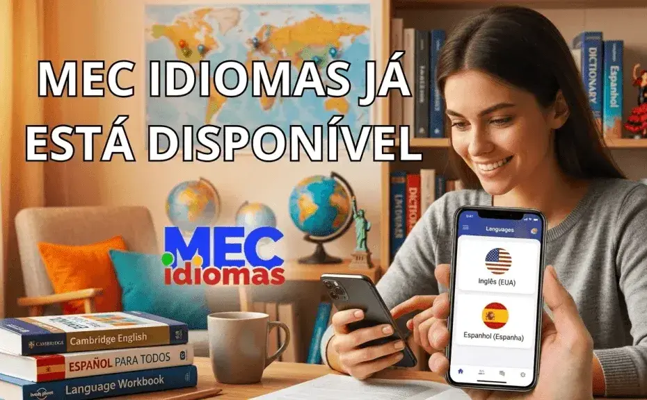 MEC Idiomas, plataforma do Ministério da Educação, oferece cursos gratuitos de inglês e espanhol online para brasileiros.