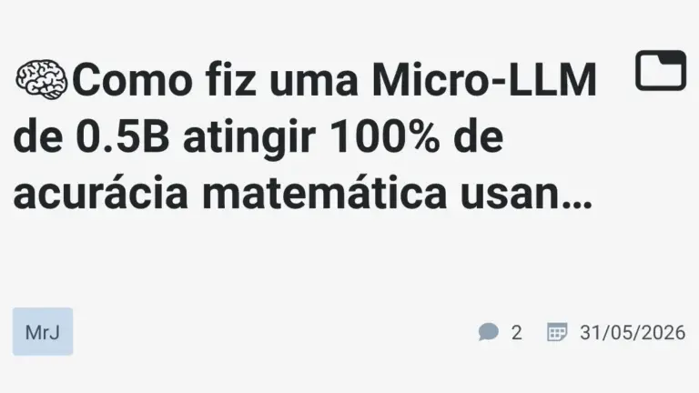 Think-Vetor atinge 100% de acurácia em cálculos matemáticos e revoluciona inteligência artificial