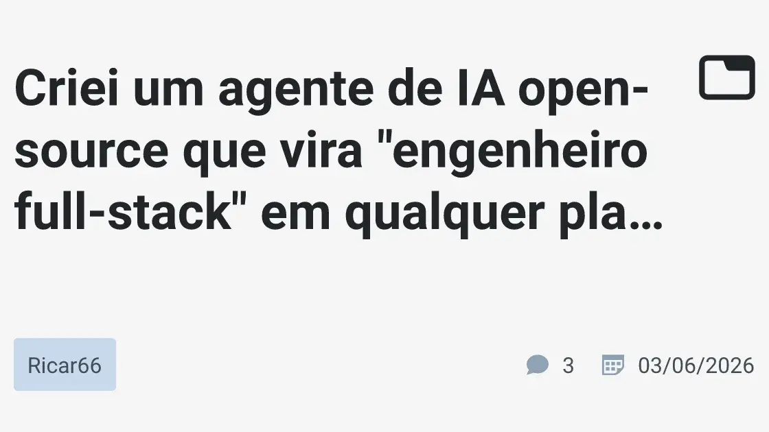 Omnistack-agent da Ricar66 em destaque, transformando ferramentas de IA em engenheiros full-stack.
