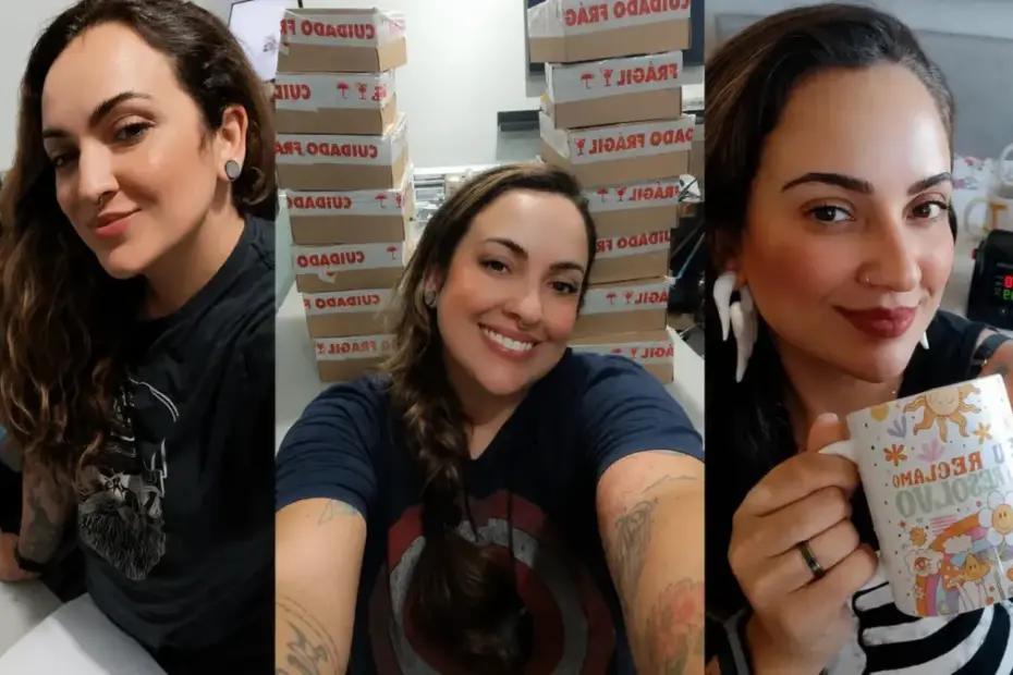 Pequenos empresários promovem suas marcas em redes sociais como Instagram e TikTok, transformando-se em influenciadores.