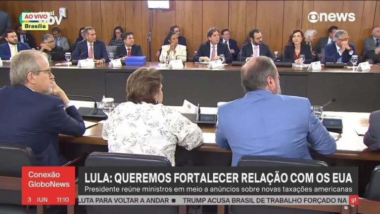 Lula se reúne com ministros para discutir novas tarifas dos EUA e fortalecer comércio