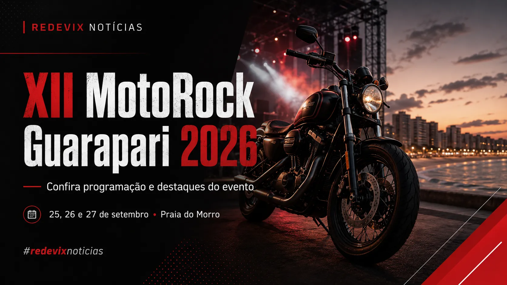 Leia mais sobre o artigo XII MotoRock Guarapari 2026: Confira Programação E Destaques Do Evento