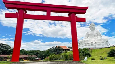 Portal do Mosteiro Zen Morro da Vargem, em Ibiraçu